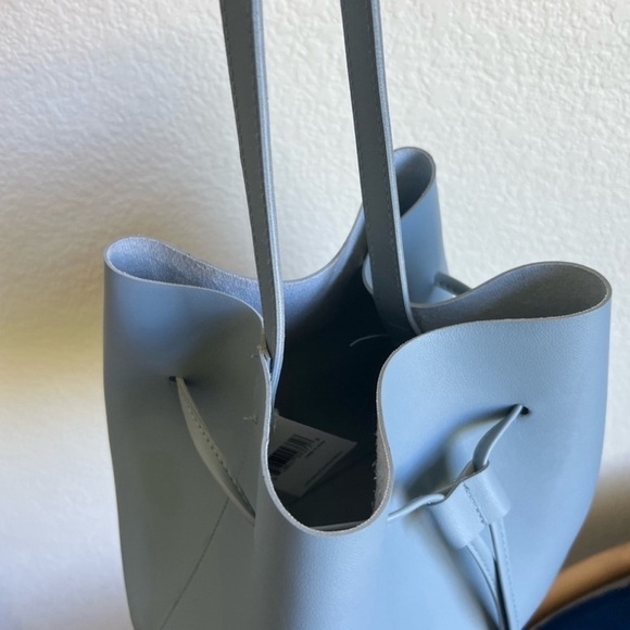 Macy's Bucket Tote Bag Blue New - Picture 5 of 5